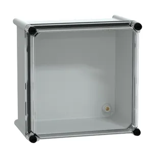 Cutie PLS, spate polies., capac PC transparent IP65 27x27x18cm