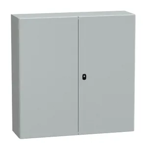 Usa sim dubla Spacial S3D cu plac. mont. H1000xW1000xD300 IP55 IK10 RAL7035.