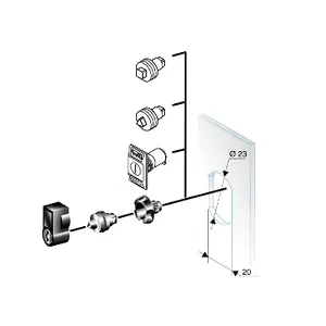 Insertie Patrata Incuietoare 8Mm, Pentru Carcase Spacial Crn Sau Thalassa Plm