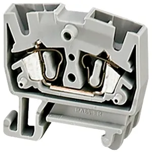 Bloc terminal cu surub, mini, sina DIN 15mm, 2 pct, 2.5 MM, albastru