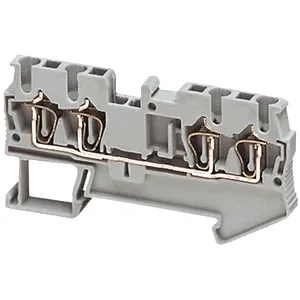 Bloc terminal cu surub, 4 pct, 2.5 MM, gri