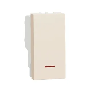 Noua Unica, Intrerupator bipolar 16A ind lum 1m, surub, bej