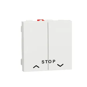 Noua Unica, Intrerupator jaluzele cu Stop 6A,2m, alb