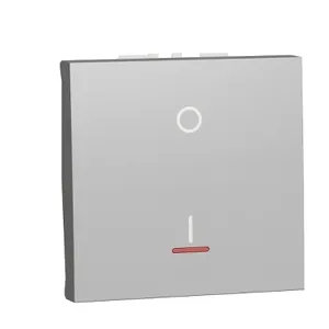 Noua Unica, Intrerupator bipolar 16A ind lum 2m, surub, aluminiu