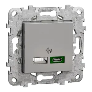 Noua Unica, Incarcator rapid USB dublu A+C 45W, aluminiu