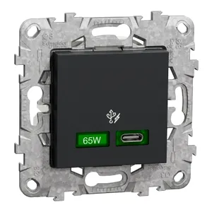 Noua Unica, Incarcator USB C 65W 2 module, antracit