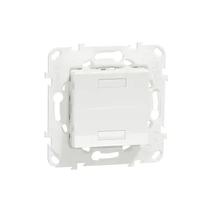 Noua Unica, Intrerupator cu revenire KNX, cu suport fixare, alb