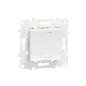 Noua Unica, Intrerupator revenire KNX, cu suport fixare, alb antibacterian