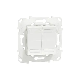 Noua Unica, Intrerupator revenire dublu KNX, cu suport fixare, alb