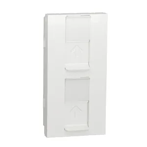 Noua Unica, Capac priza dubla RJ45 45x90 alb