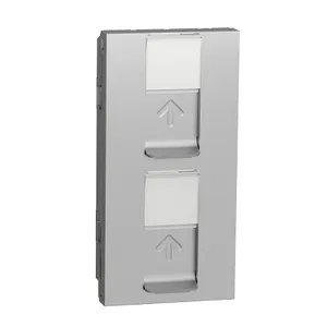 Noua Unica, Capac priza dubla RJ45 45x90 aluminiu