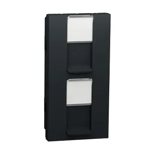 Noua Unica, Capac priza dubla RJ45 45x90 antracit