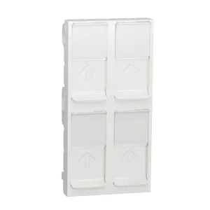 Noua Unica, Capac priza cvadrupla RJ45 45x90 alb