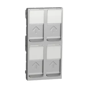 Noua Unica, Capac priza cvadrupla RJ45 45x90 alumin