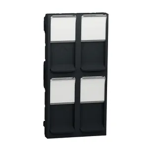 Noua Unica, Capac priza cvadrupla RJ45 45x90 antrac