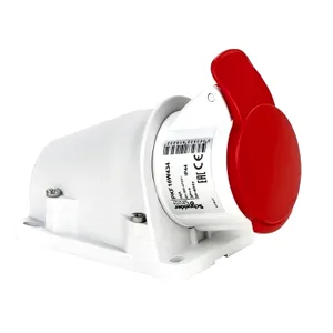 Priza Pratika, surub, Angulara, 16A, 3P + E, 380, 415 V Ac, Perete