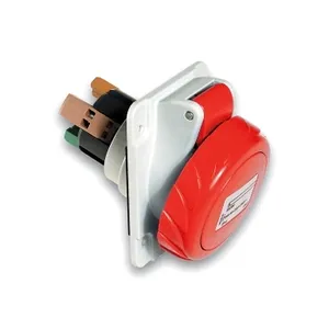 Priza PratiKa, cu  montare rap, unghi., 32A, 3P + E, 380, 415 V AC, panou