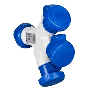 Adaptor mulipu PratiKa, 3 prize industriale, 16 A, 2P+E, 220V AC, IP67