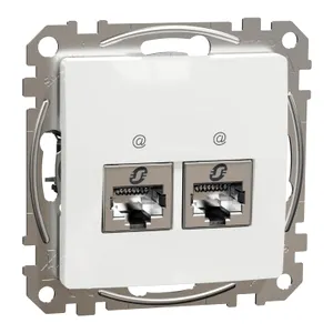 Sedna Design, Priza dubla RJ45 Cat6A STP, alb