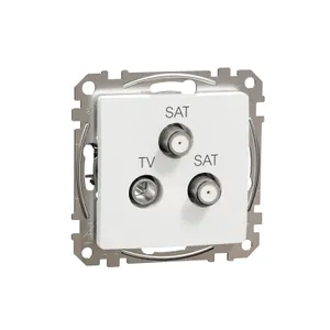 Sedna Design, Priza TV-SAT-SAT finala 4dB, alb