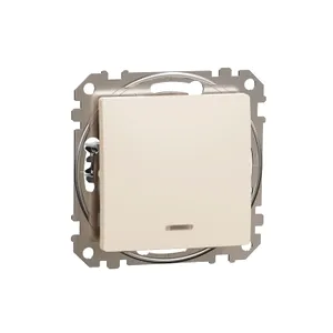 Sedna Design, Intrerupator cap scara cu indicator luminos rosu 10AX, bej