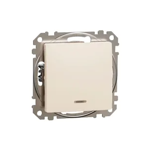 Sedna Design, Intrerupator bipolar cu indicator luminos rosu 16AX, bej