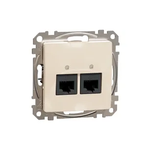 Sedna Design, Priza dubla RJ45 Cat5E UTP, bej