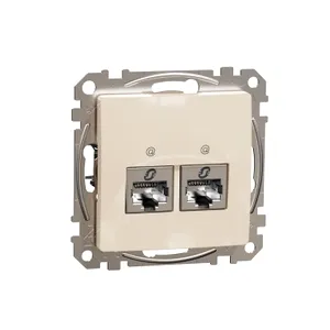 Sedna Design, Priza dubla RJ45 Cat5E STP, bej