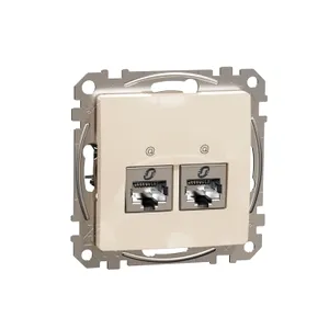 Sedna Design, Priza dubla RJ45 Cat6 STP, bej