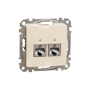 Sedna Design, Priza dubla RJ45 Cat6A STP, bej