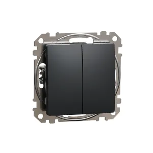 Sedna Design, Intrerupator dublu 10AX, antracit