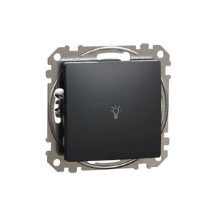 Sedna Design, Intrerupator cu revenire indicator luminos cu simbol lumina,antracit