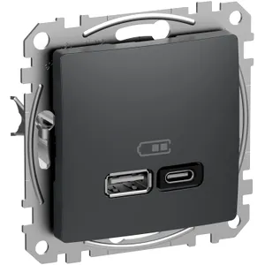Sedna Design, Priza USB A+C, 45W, antracit