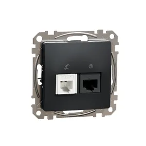 Sedna Design, Priza RJ11-RJ45 Cat5E UTP, antracit