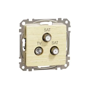 Sedna Elements, Priza TV-SAT-SAT finala 4dB, lemn