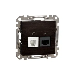 Sedna Elements, Priza RJ11-RJ45 Cat6 UTP, wenge