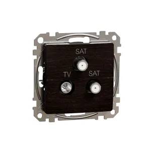 Sedna Elements, Priza TV-SAT-SAT finala 4dB, wenge