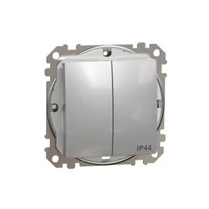 Sedna Design, Intrerupator dublu 10AX IP44, aluminiu