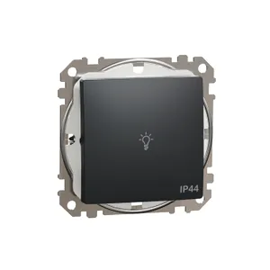 Sedna Design, Intrerupator cu revenire cu indicator luminos IP44, antracit