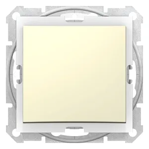 Sedna, Comutator 1 Pol, 10Ax Ip44 fara Cadru Bej