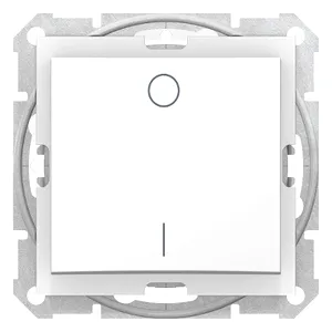 Sedna, Comutator 2 Poli, 10Ax Ip44 fara Cadru Alb