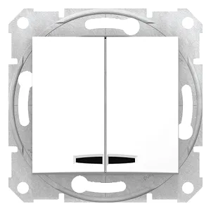 Sedna, Comutator 1 pol 2 circuite, 10AX lumina localizator, fara cadru alb