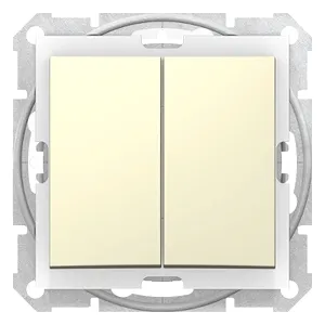 Sedna, Comutator 1 Pol 2 Circuite, 10Ax Ip44 fara Cadru Bej