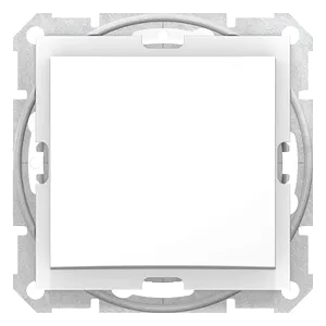 Sedna, Intrerupator Monopolar 2 Cai, 10Ax Ip44 fara Rama Alb