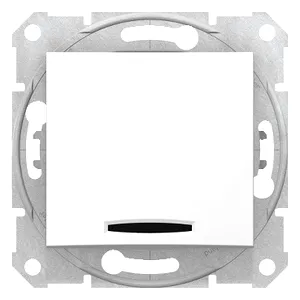 Sedna, Comutator Intermediar, 10Ax Lumina Localizator, fara Cadru Alb