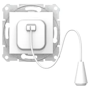 Sedna, Buton 1 Pol, 10A Cord, fara Cadru Alb