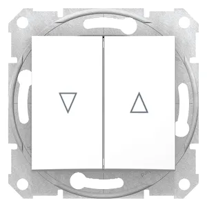 Sedna, Buton Jaluzea cu Rola, 10A Blocare Electrica, fara Cadru Alb