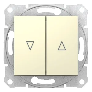 Sedna, Buton Jaluzea cu Rola, 10A Blocare Electrica, fara Cadru Bej