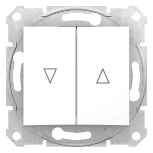 Sedna, Comutator Jaluzea cu Rola, 10Ax Blocare Electrica, fara Cadru Alb