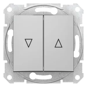 Sedna, Intrerupator Storuri, 10Ax Blocare Mecanica, fara Rama Aluminiu